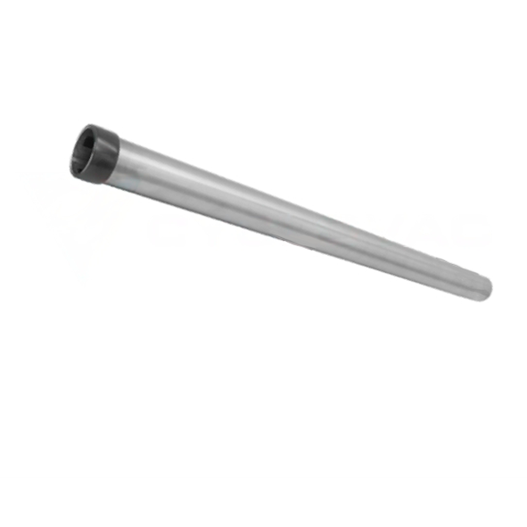 Inox buis recht 50cm met kunststof ring